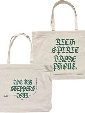 Kendrick Lamar Large Tote Bag The Big Steppers 2022 Tour Authentic Merch 20"x15"